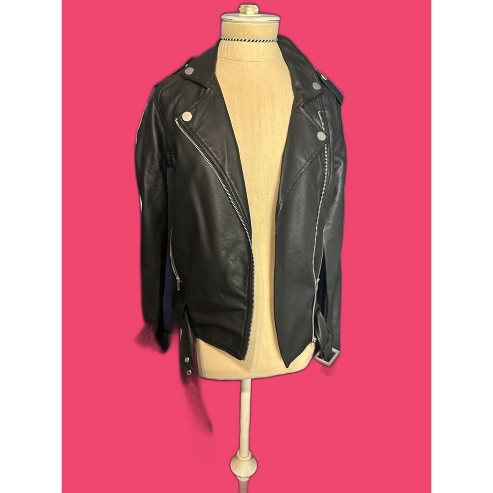 Hot Topic Painted Back Moto jacket Goth Soft Grunge NWT Size XS